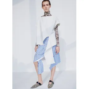 思琳/Celine  宽条纹纯棉不对称半身裹裙 22N586772.07UE