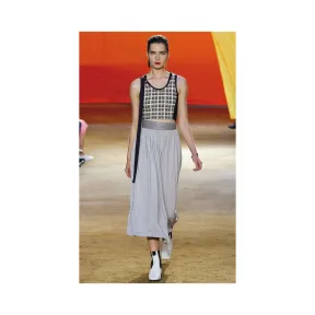 思琳/Celine  珠光灰人造丝针织半身裙 22N977071.28PL