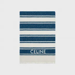 思琳/Celine 女士 BEACH FOUTA 编织棉 - 奶油色 / 牛仔布 2ARM1900N.11CD