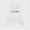 思琳/Celine 男士 棉质抓毛CELINE连帽衫 - 米白色 / 黝黑色 2Y321670Q.01OB