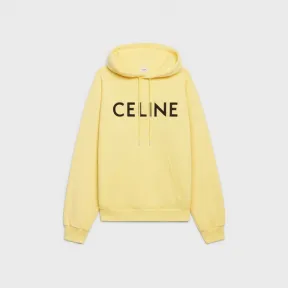 思琳/Celine 女士 CELINE棉质抓毛宽松连帽衫 - 黄色 / 黝黑色 2Y369670Q.11LK