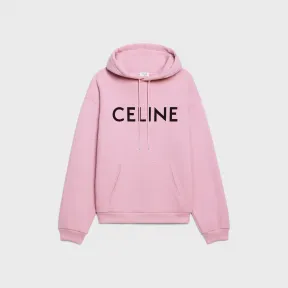 思琳/Celine 女士 CELINE棉质抓毛宽松连帽衫 - 淡玫瑰粉红 / 黝黑色 2Y369670Q.24IA