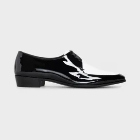 思琳/Celine 女士 CELINE Jacno 小牛漆皮拼接哑光小牛皮德比鞋 327793026C.38AW