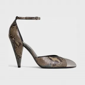 思琳/Celine 女士 CELINE TRIANGLE HEEL 亮泽蟒蛇皮凉鞋 332554115C.15LK