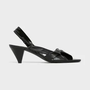 思琳/Celine 女士 CELINE Triangle Heel 小山羊皮和柔软漆面小牛皮扭花凉鞋 332993158C.38NO