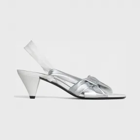 思琳/Celine 女士 CELINE Triangle Heel 叠层nappa小羊皮和小山羊皮扭花凉鞋 332993163C.36AW