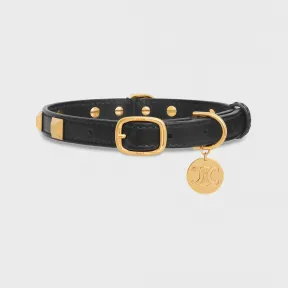 思琳/Celine 中号光滑牛皮革金字塔形饰钉狗项圈 4M2713EEK.04LU