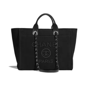 香奈儿/Chanel 购物包  混合纤维、人造珍珠与银色金属  黑 A66941-B03181-94305