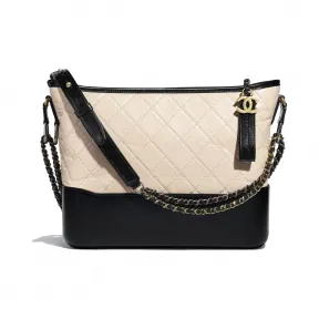 香奈儿/Chanel 米色与黑. 香奈儿GABRIELLE大号流浪包 A93824_Y61477_C0204