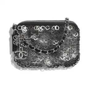 香奈儿/Chanel 黑、银与白. 链子小包 AP1155_B01822_N4874