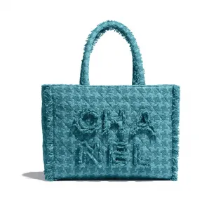 香奈儿/Chanel 土耳其蓝. 拉链购物包 AS0976_B01520_MH063