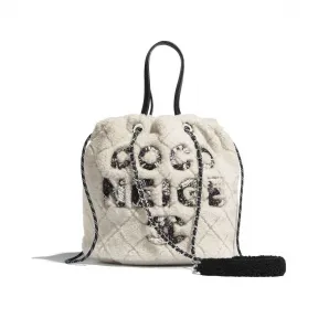 香奈儿/Chanel 乳白、紫、黑与酒红. 小号购物包 AS0981_B01274_N4911