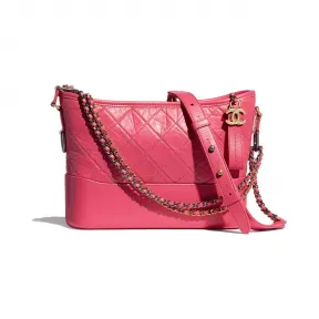 香奈儿/Chanel 香奈儿GABRIELLE流浪包  复古小牛皮、光滑小牛皮、金色金属、银色金属与钌色金属  粉红 AS1521-Y61477-N9310