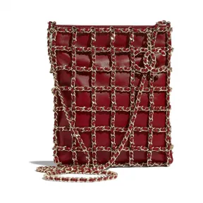 香奈儿/Chanel 小号购物包  羊皮革与金色金属  红 AS1942-B02003-N7381