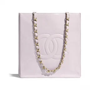 香奈儿/Chanel 购物包  亮色复古小牛皮与金色金属  淡紫 AS1945-B03424-N7373