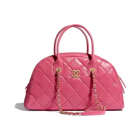 香奈儿/Chanel 保龄球包  小牛皮与金色金属  粉红 AS2223-B04983-N9310