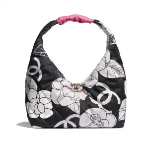 香奈儿/Chanel 小号流浪包  棉质帆布、小牛皮与金色金属  白、黑与粉红 AS2320-B04856-NA938