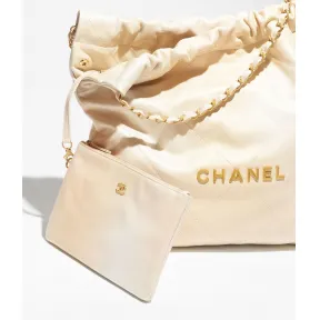 香奈儿/Chanel 珠光渐变色小牛皮与金色金属 - 乳白与金, CHANEL 22 手袋 — 精品 香奈儿 AS3261B10686NN491
