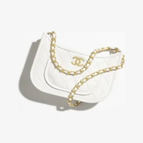香奈儿/Chanel 嬉皮包 小牛皮与金色金属 白 AS4666B1623510601