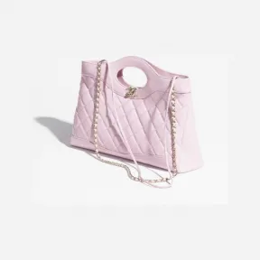 香奈儿/Chanel 购物包 抛光小羊皮与金色金属 淡紫 AS4854B16220NW784