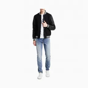 卡尔文·克莱恩/Calvin Klein 男士新款棒球领时尚皮衣 J313285-牛仔休闲系列