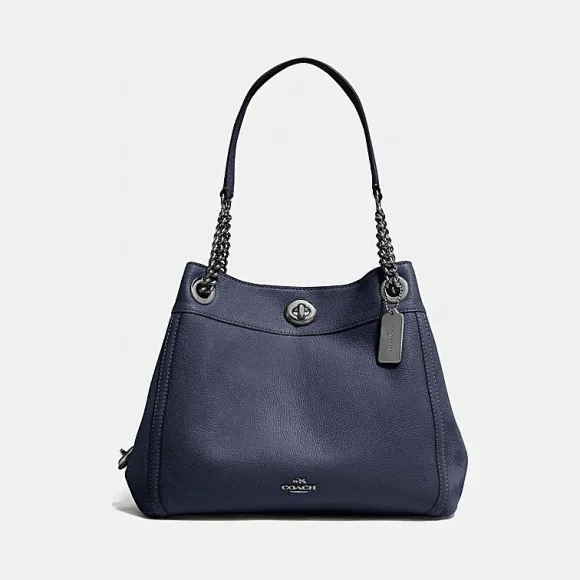 蔻驰/Coach 抛光粒面皮革EDIE单肩包 36855_DKNAV