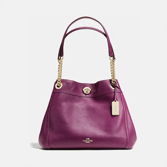 蔻驰/Coach 抛光粒面皮革EDIE单肩包 36855_LIPLU