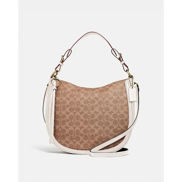 蔻驰/Coach 经典标志帆布SUTTON半月包 38580_B4NQ5