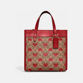 蔻驰/Coach 经典标志帆布爱心印花户外22号托特包 C8391-B4P22