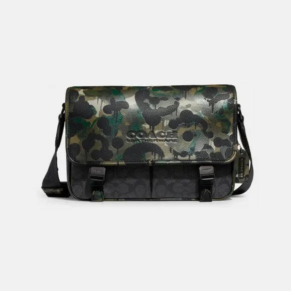 蔻驰/Coach 男士 Charcoal Multi 邮差包 CA265-A5F