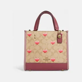 蔻驰/Coach 经典标志条纹爱心印花DEMPSEY 22号托特包 CA621-IMOT4