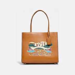 蔻驰/Coach B4BPE 皮革 中央公园图案CASHIN CARRY 22号托特包 CB114-B4BPE
