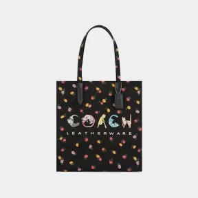 蔻驰/Coach 黄铜色硬件+黑色 帆布 猫咪托特包 CB681-B4-BK