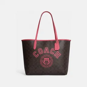 蔻驰/Coach 经典标志VARSITY图案CITY托特包 CB869-IMUOE