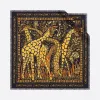 迪奥/Dior Dior Animals 黄色桑蚕丝斜纹长颈鹿图案围巾 01DAN070I602-C284