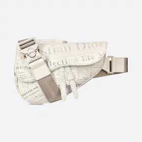 迪奥/Dior 白色牛皮革报纸印花 DIOR AND DANIEL ARSHAM 马鞍包 1ADPO093YWL-H51E