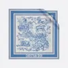 迪奥/Dior Dior 印花方巾 70 厘米象牙色和矢车菊蓝桑蚕丝斜纹面料 Sauvage 茹伊印花 21JOU070I602_C520_TU