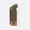 迪奥/Dior 围巾 米色和黑色山羊绒面料 D-Stripes 图案 25RIV303I008_C171_TU