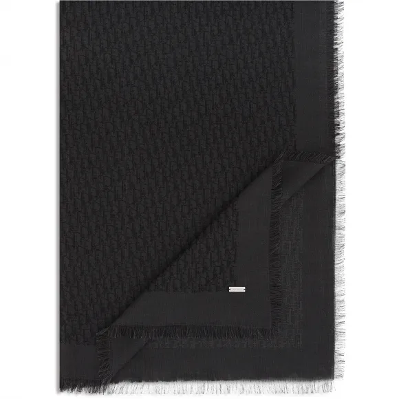 迪奥/Dior 黑色纯棉方巾 7ES2010103 C800