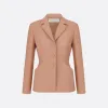 迪奥/Dior 30 Montaigne 单排扣经典西装外套 复古粉色羊毛和桑蚕丝混纺面料 841V01A1166_X4159_T34