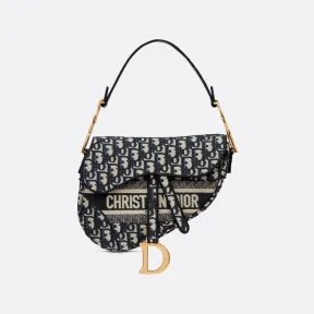 迪奥/Dior 蓝色 Oblique 印花帆布马鞍包 M0446CRIW-M928