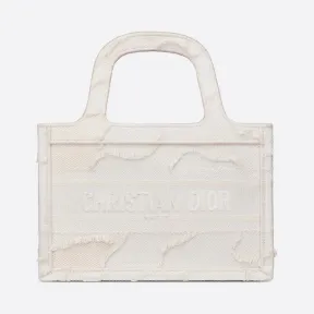 迪奥/Dior 白色迷彩刺绣帆布 Dior Book Tote 迷你托特包 S5475ZWAH-M879