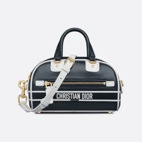 迪奥/Dior 超迷你拉链保龄球包 蓝色牛皮革 S6200OSGQ_M928_TU