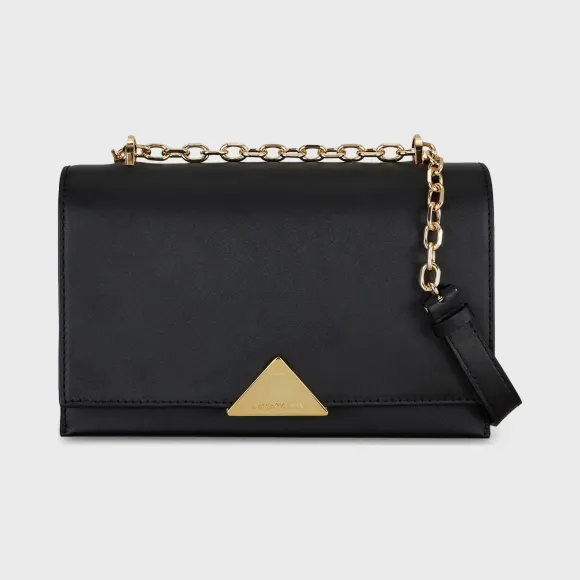 安普里奥·阿玛尼/Emporio Armani 配链条肩带光滑皮革单肩包 45444057aq