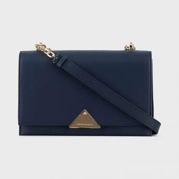 安普里奥·阿玛尼/Emporio Armani 配链条肩带光滑皮革单肩包 45486199gn