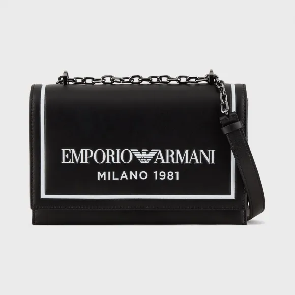 安普里奥·阿玛尼/Emporio Armani 链条肩带皮革单肩包 45486201wj