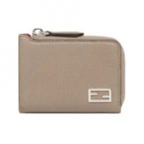 芬迪/Fendi 法棍卡片盒 - 米色皮革卡片盒 7M0330AJF6F1JMT