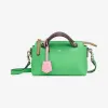 芬迪/Fendi 绿色皮革小号Boston手袋 8BL1455QJF1B8B