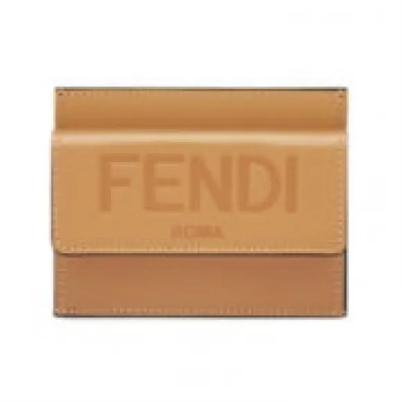 芬迪/Fendi Fendi Roma卡夹 - 米色皮质卡包 8M0423AAYZF15KR