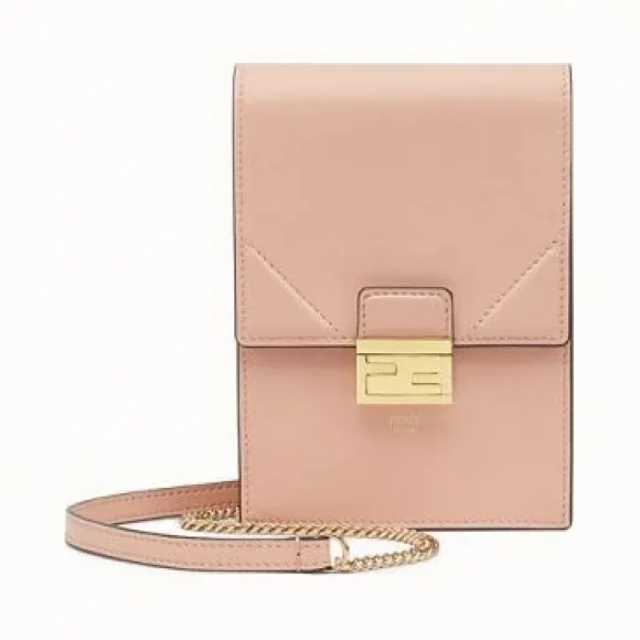 芬迪/Fendi 米色皮革迷你手袋 8M0436A5DYF19T7